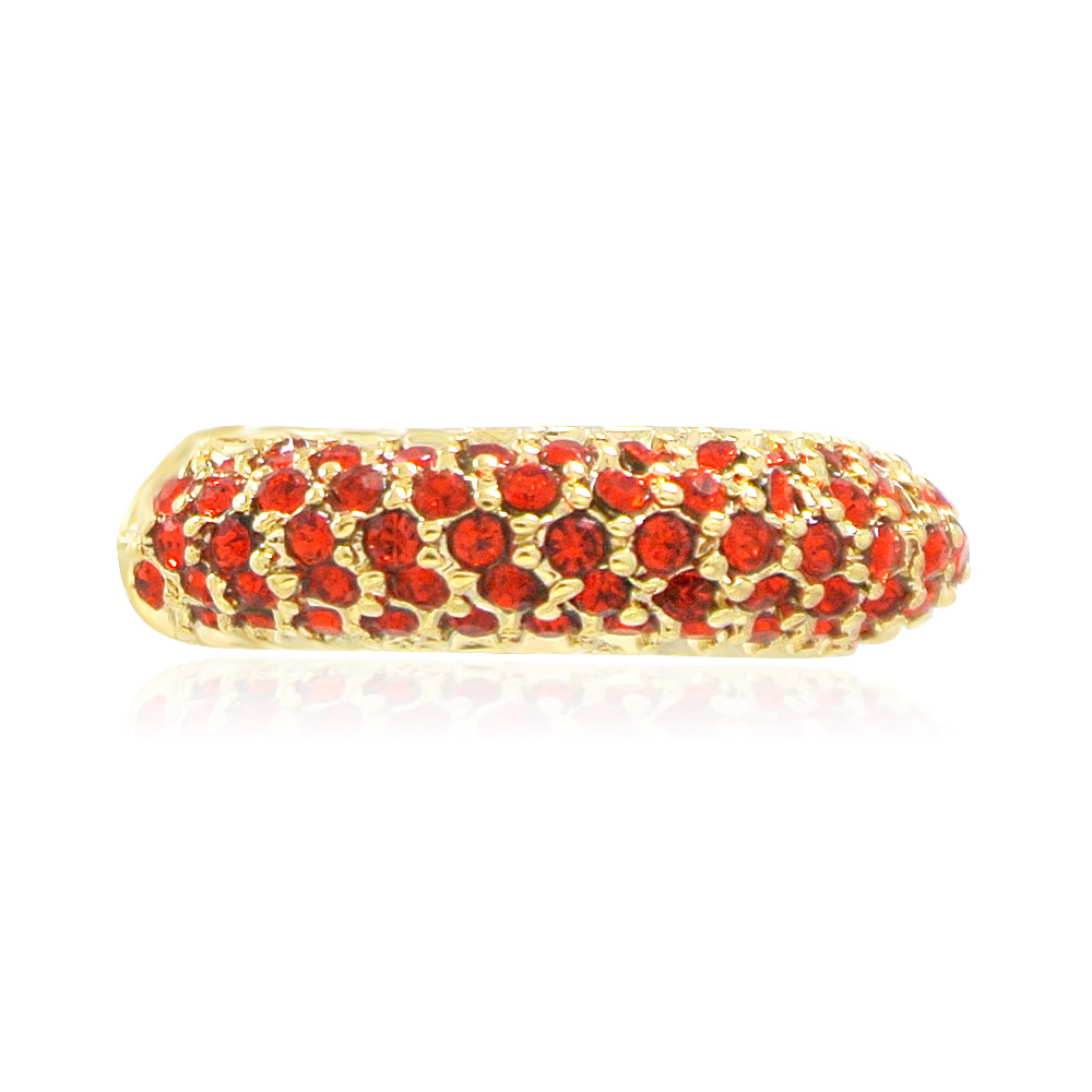 Real Gold Red Ear Cuff Wrap